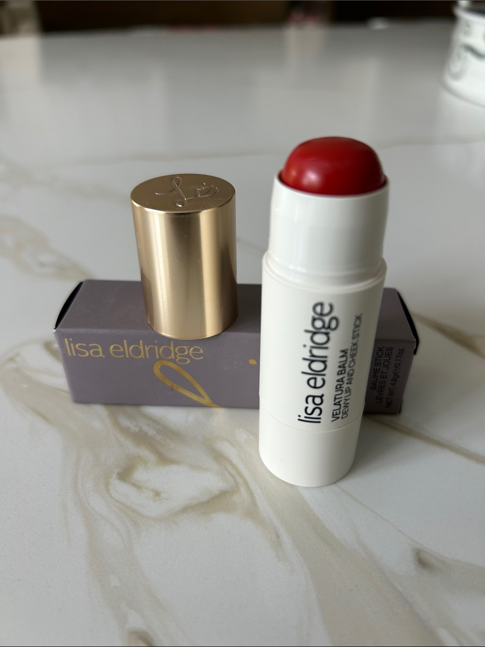 Lisa Eldridge Velatura Balm Lip & Cheek Stick - Pomagranate Glacé *USED*